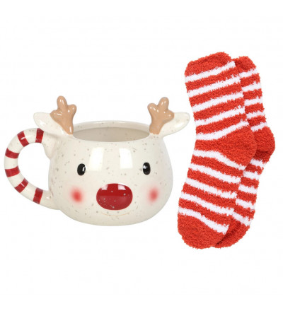 Ensemble tasse de Noël et chaussettes