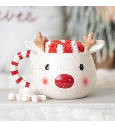 Ensemble tasse de Noël et chaussettes