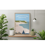 Affiche de la plage d'Arromanches-les-Bains – Illustration D-Day Normandie | Esprit Cottage