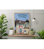 Affiche Bernières-sur-Mer – Déco artisanale | Esprit Cottage