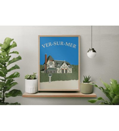 Affiche Ver-sur-Mer – Création originale normande | Esprit Cottage