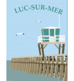 Affiche de la jetée de Luc-sur-Mer – Création originale | Affiches villes normandes