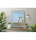 Affiche de la jetée de Luc-sur-Mer – Création originale | Affiches villes normandes