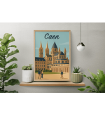 Affiche de Caen – Création originale | Affiches villes normandes