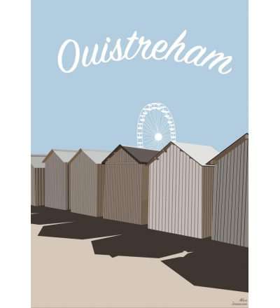 Affiche de Ouistreham – Illustration Normandie | Esprit Cottage