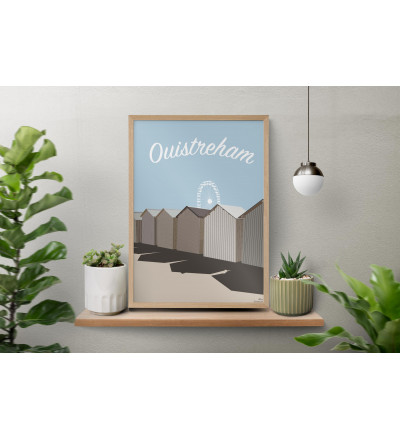 Affiche de Ouistreham – Illustration Normandie | Esprit Cottage
