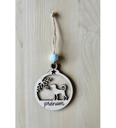 Boule de Noël chien personnalisée