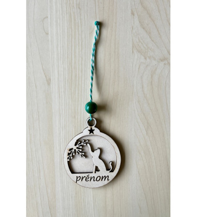 Boule de Noël chat personnalisée