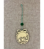 Boule de Noël renne, coeurs et étoiles