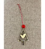 Boule de Noël sapin avec coeur