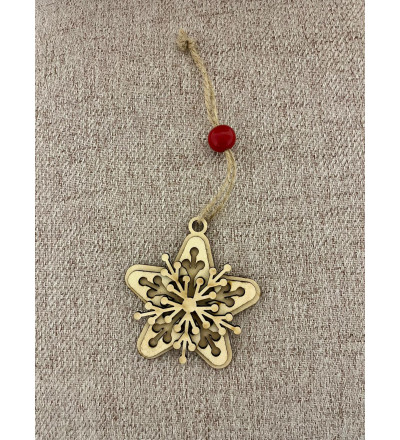 Boule de Noël flocon doublé