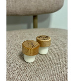 Bouchon en bois personnalisable - Esprit Cottage