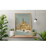 Affiches illustrées BAYEUX en hiver