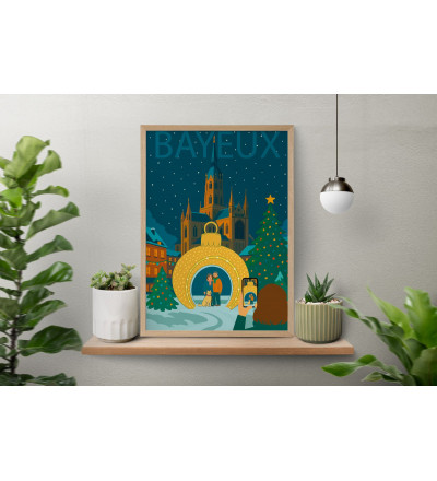 Affiches illustrées BAYEUX Noël