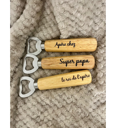 Décapsuleur long en bois personnalisable