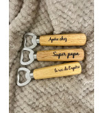 Décapsuleur long en bois personnalisable