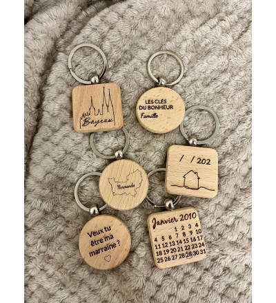 Porte clé gravé personnalisable