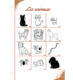 Planche à découper « Personnages » personnalisée – Gravure avec membres de la famille + animaux