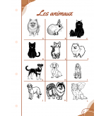 Planche à découper « Personnages » personnalisée – Gravure avec membres de la famille + animaux