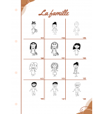 Planche à découper « Noël en Famille » personnalisée – Gravure avec membres de la famille + animaux