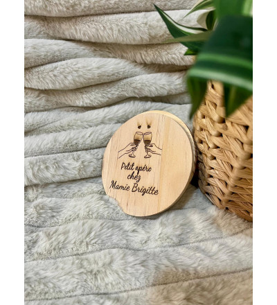 Dessous de verre personnalisable "Petit apéro chez"