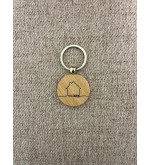 Porte-clé en bois maison "Chez...prénom" - personnalisable - idée cadeau