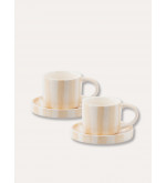 Tasses Espresso Stripes - Lot de 2 | Esprit Cottage