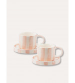 Tasses Espresso Stripes - Lot de 2 | Esprit Cottage