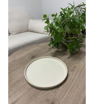 Assiette à dessert en grès