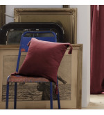 Coussin avec pompons en gaze de coton - 40x40cm