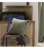 Coussin avec pompons en gaze de coton - 40x40cm