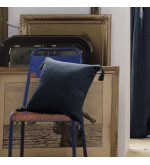 Coussin avec pompons en gaze de coton - 40x40cm