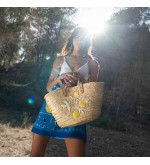 Panier en osier - Motifs Citrons | Esprit Cottage