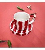Tasses Espresso Stripes - Lot de 2 | Esprit Cottage