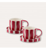 Tasses Espresso Stripes - Lot de 2 | Esprit Cottage