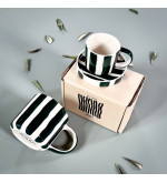 Tasses Espresso Stripes - Lot de 2 | Esprit Cottage