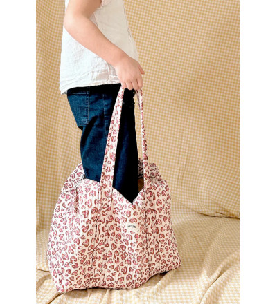 Sac week-end Léo cerise