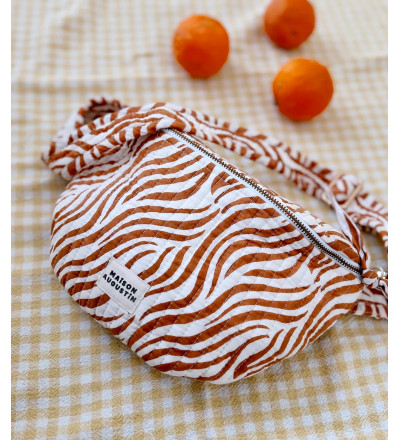 Sac banane Zèbre camel adulte