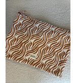 Housse ordinateur Zèbre camel