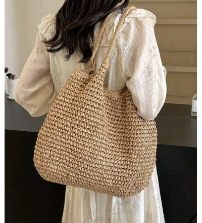 Sac à épaule en raphia