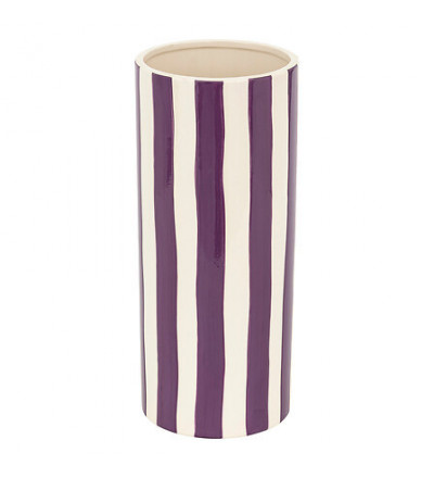 Vase rayé violet
