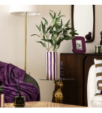 Vase rayé violet