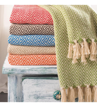 Plaid à chevrons 125x150cm