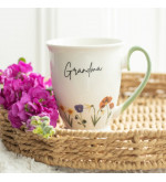 Mug Grandma à fleurs