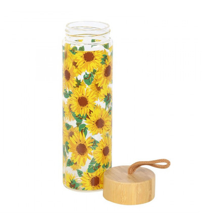 Bouteille en verre tournesol
