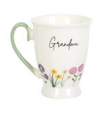 Mug Grandma à fleurs