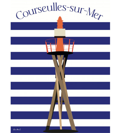 Affiche Courseulles-sur-Mer – Design exclusif | Affiche Côte de Nacre / Esprit Cottage