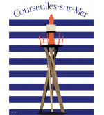Affiche Courseulles-sur-Mer – Design exclusif | Affiche Côte de Nacre / Esprit Cottage