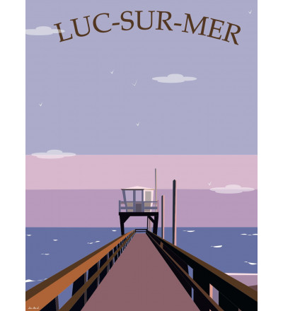 Affiche Luc-sur-Mer – Création originale | Affiches villes normandes
