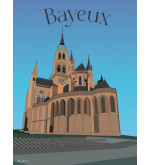 Affiche illustrée Bayeux – Design normand | Esprit Cottage Bayeux